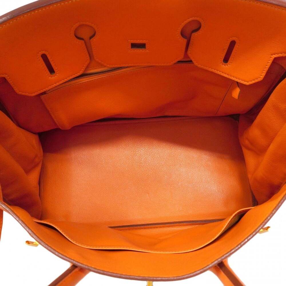 Hermes Birkin 35 Handbag, Veau Gulliver Leather, Orange, □B Stamp, Women's - Picture 4 of 13